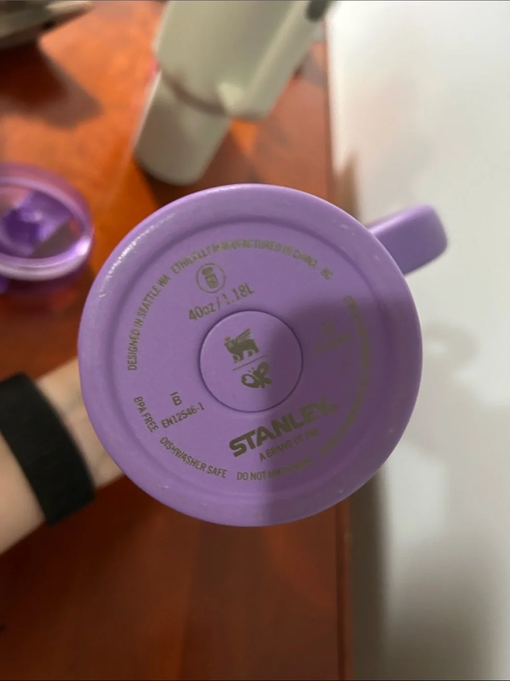 Olivia Rodrigo Stanley Purple Travel Mug with Gold Star Accents - Picture 5 of 5